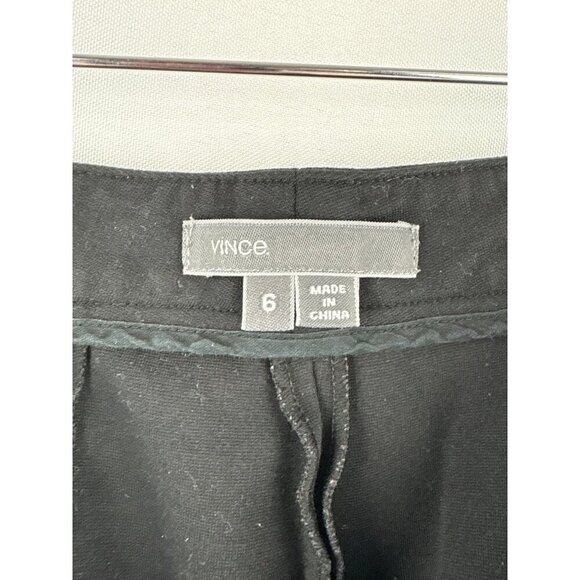 Vince Womens Black Slim Fit Trousers Size 6 Stretch Fabric Zipper - Picture 4 of 5
